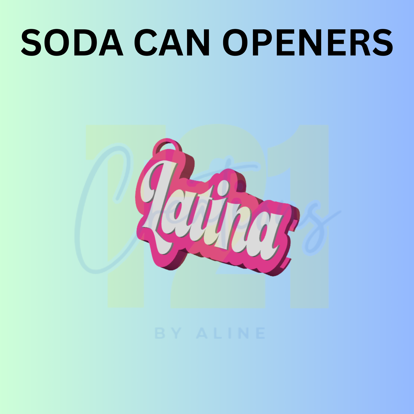 LATINA CAN OPENER KEYCHAIN