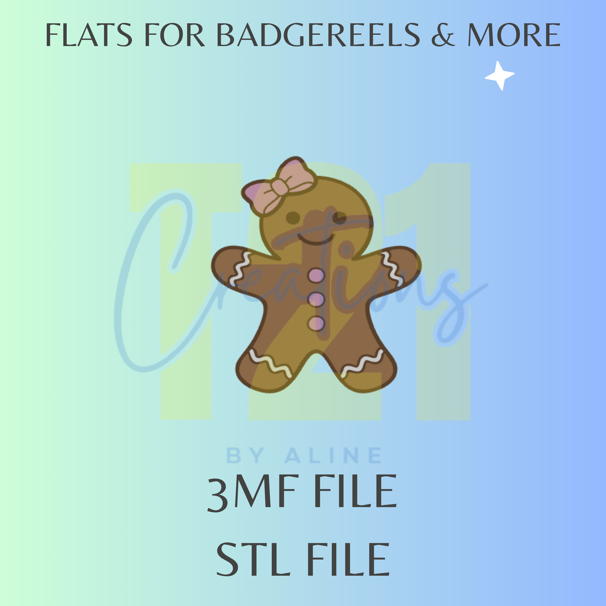 GINGERBREAD GIRL FLAT STL FILE