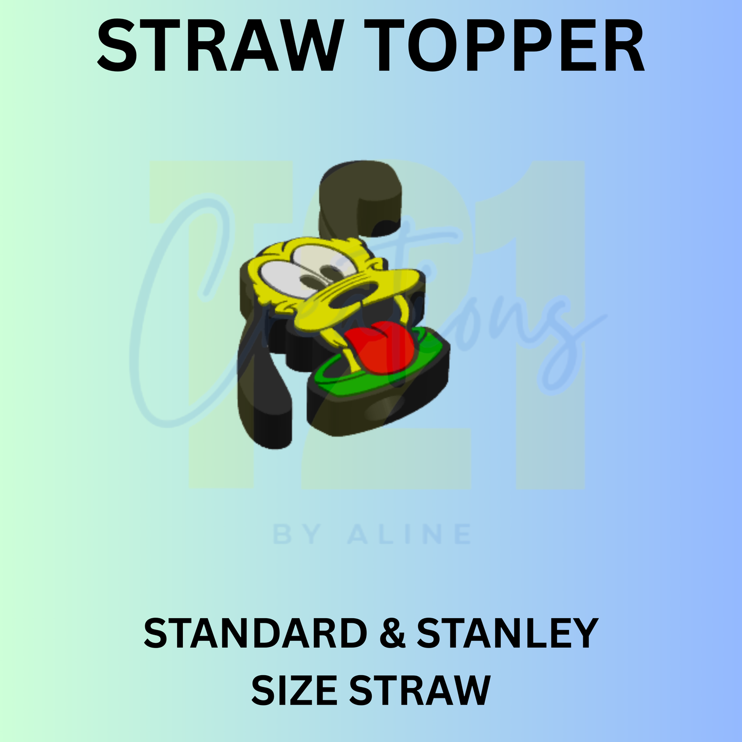 YELLOW DOG STRAW TOPPER