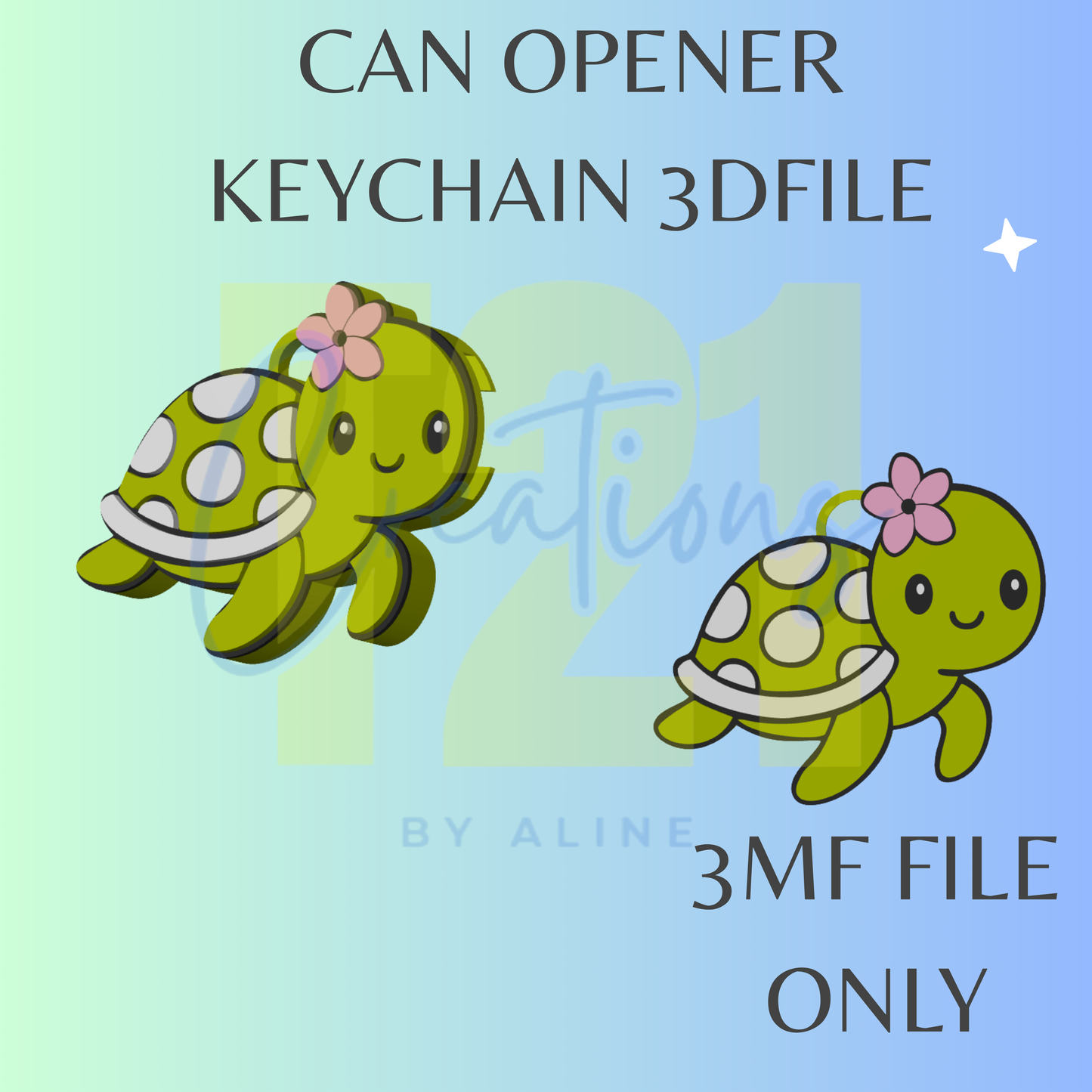 TURTLE CAN OPENER 3MF FILE