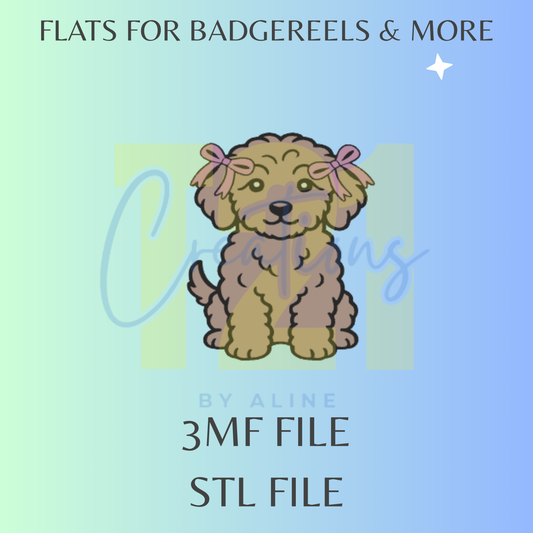 GIRL PUPPY FLAT STL FILE