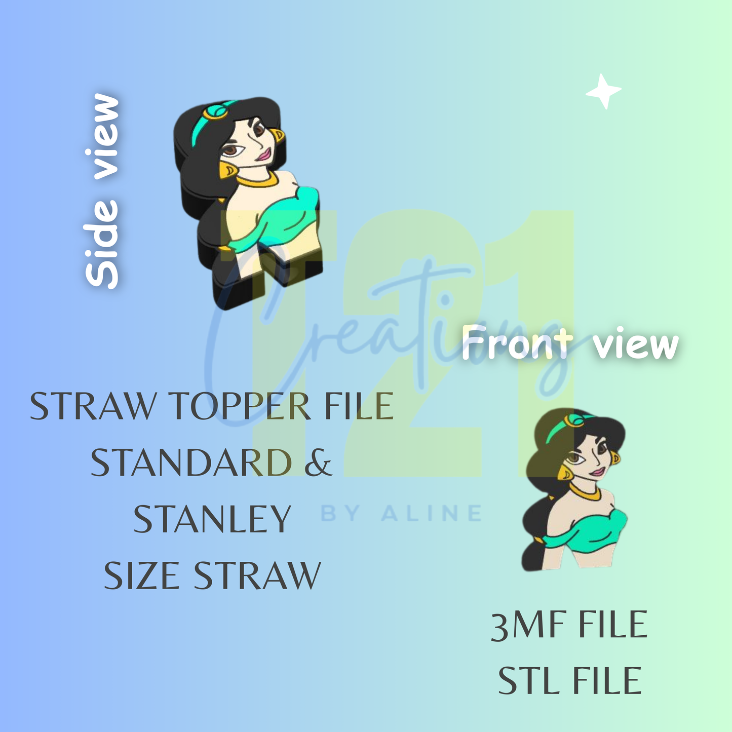JAZ STRAW TOPPER STL FILE