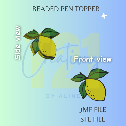 LEMON PEN TOPPER STL FILE