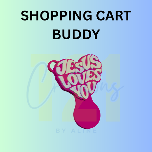 JESUS LOVES YOU SHOPPING CART BUDDY
