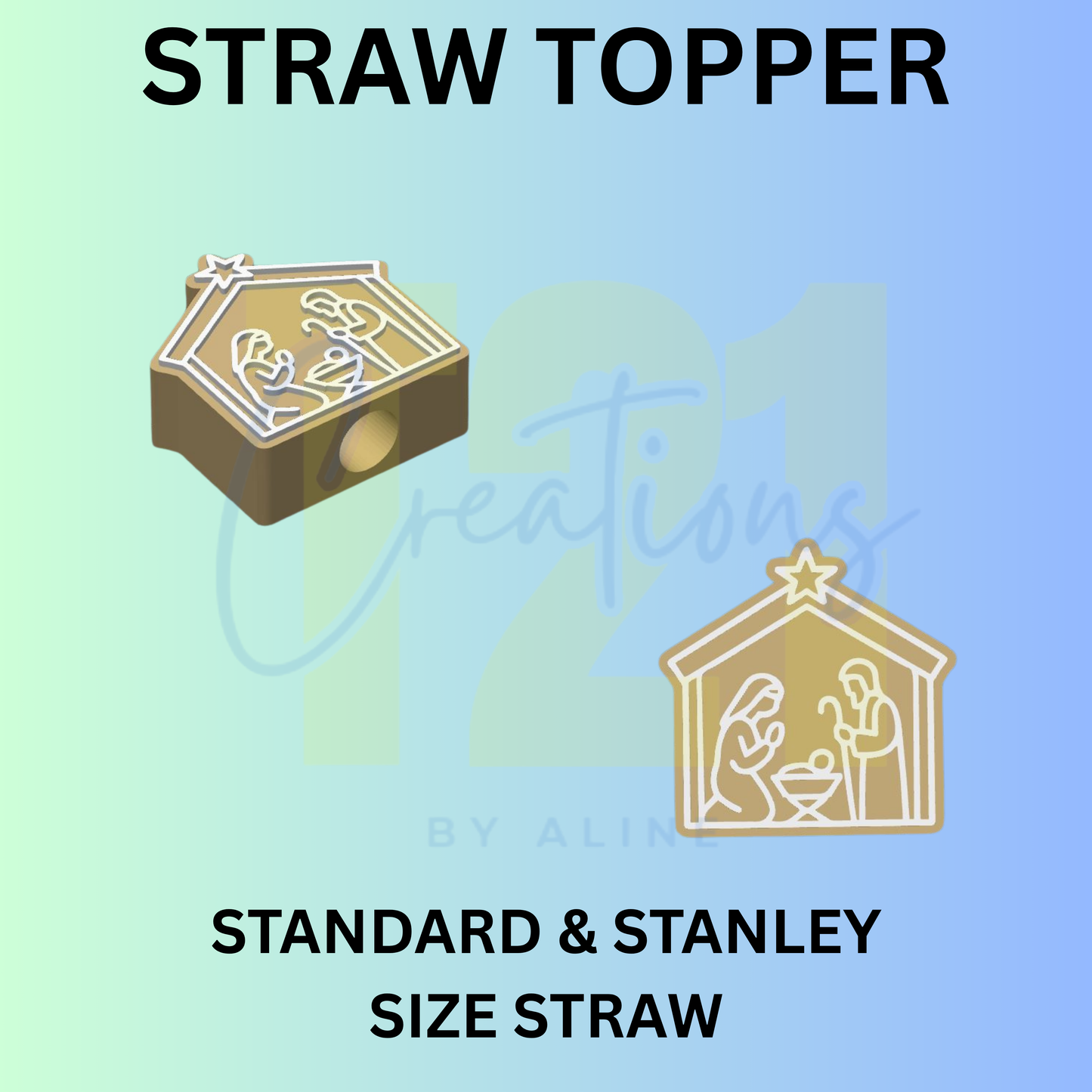 NATIVITY STRAW TOPPER