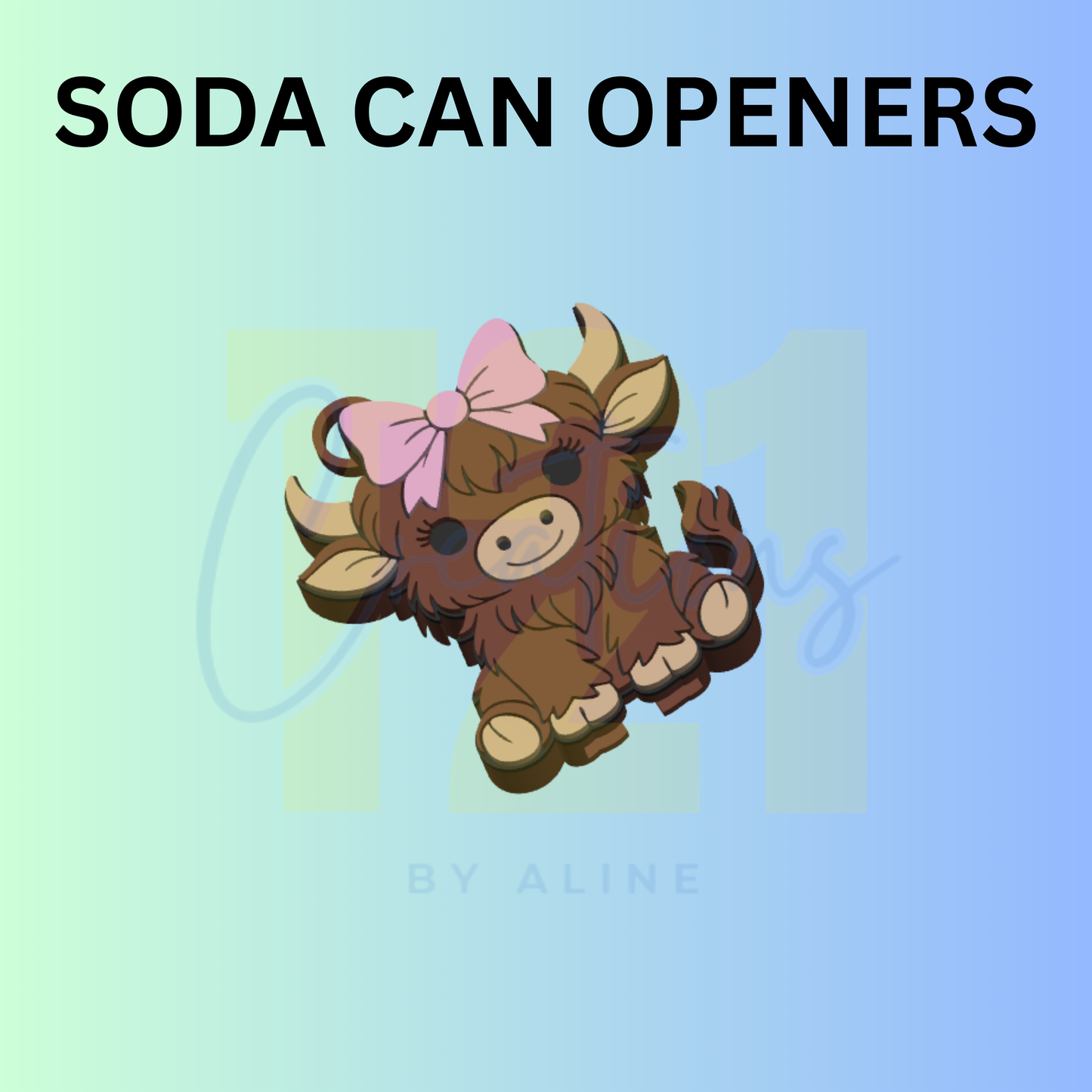 COW 3 SODA CAN OPENER KEYCHAIN