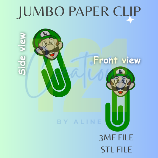 GREEN ITALIAN BROTHER JUMBO PAPER CLIP STL FILE