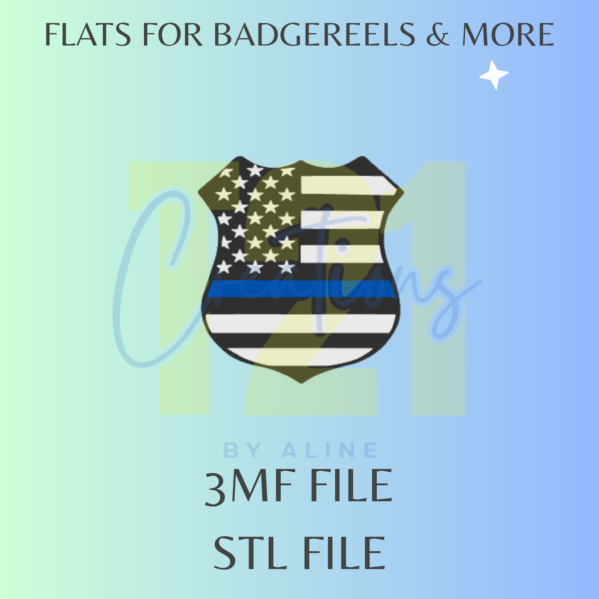 POLICE FLAT STL FILE