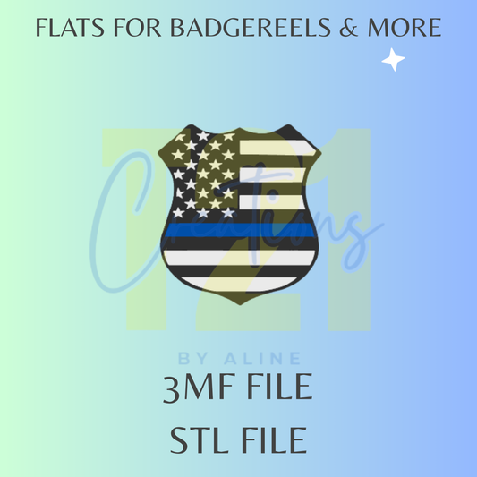 POLICE FLAT STL FILE