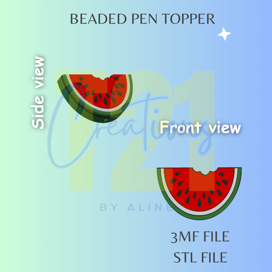 WATERMELON PEN TOPPER STL FILE