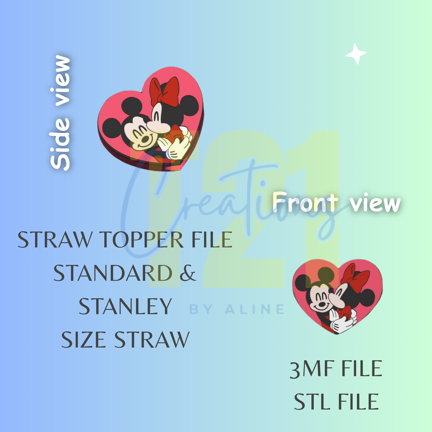 VDAY MOUSE TOPPER STL FILE
