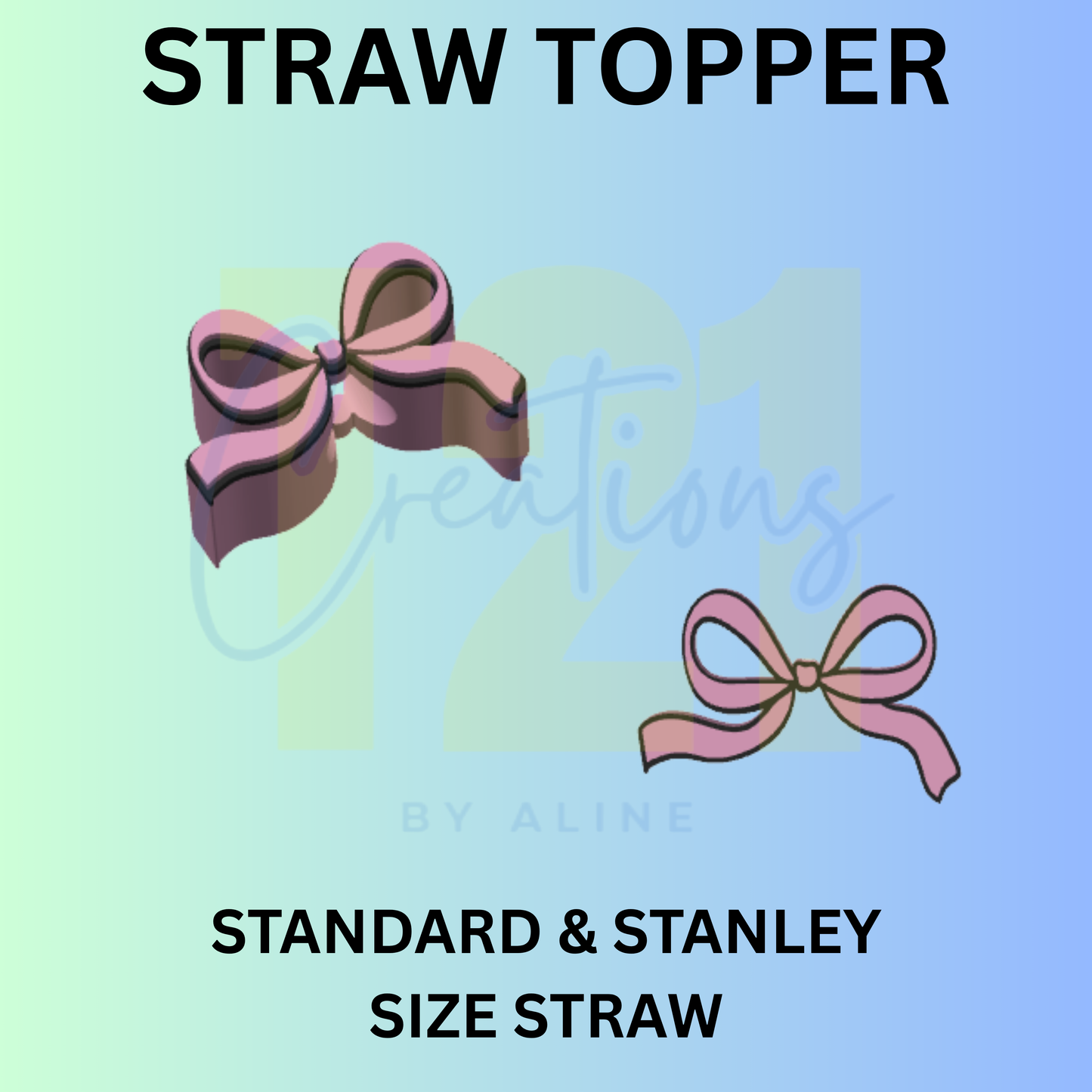 MINI BOW STRAW TOPPER