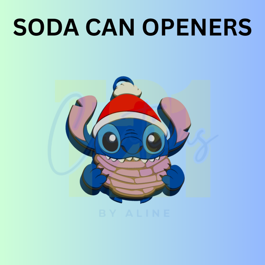 CONCHA BLUE ALIEN XMAS CAN OPENER KEYCHAIN