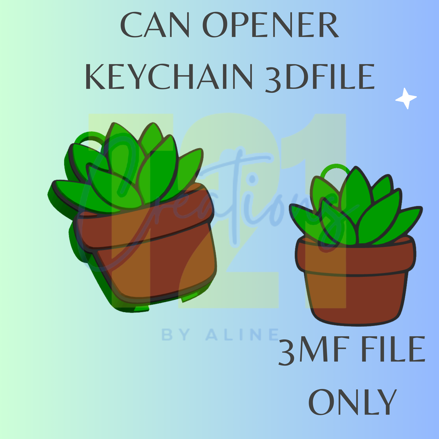 SUCCULENT CAN OPENER 3MF FILE
