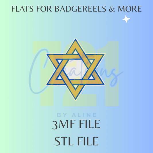 STAR OF DAVID FLAT STL FILE