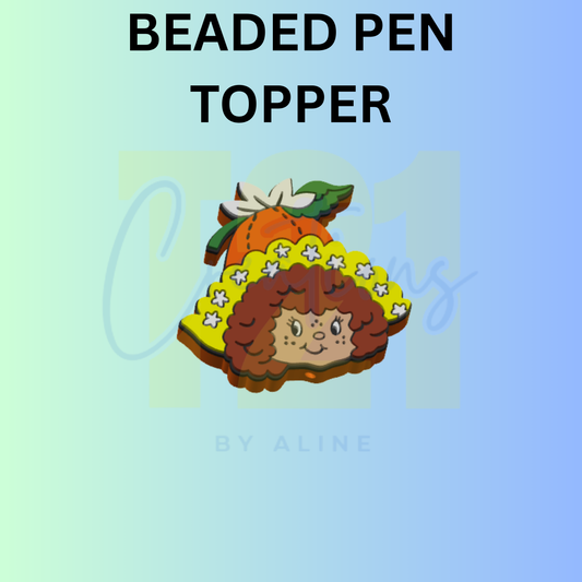 ORANGE GIRL PEN TOPPER