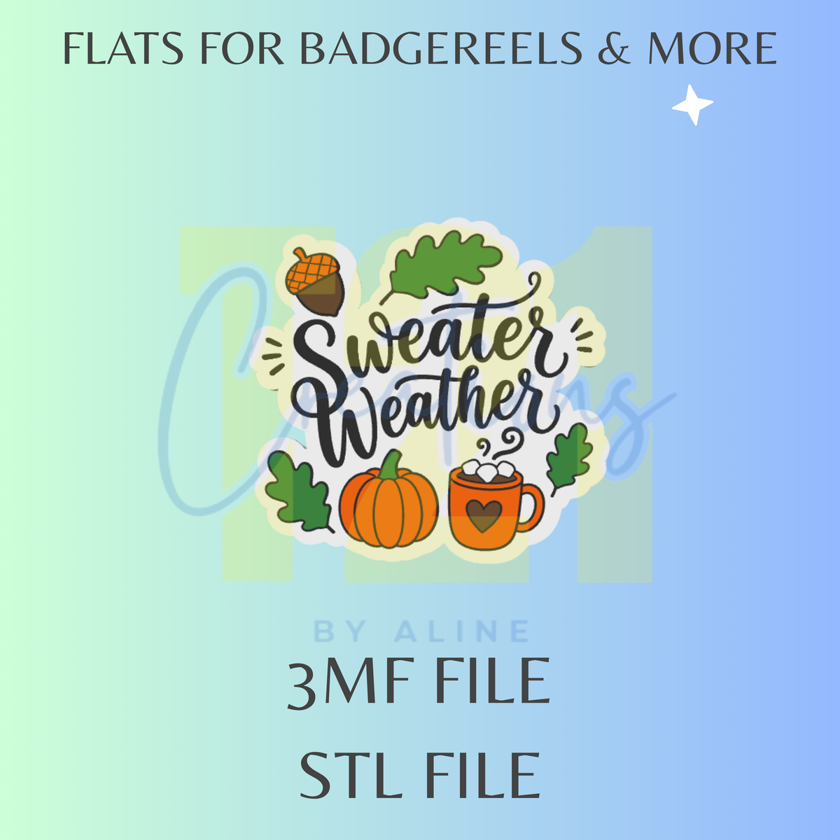 SWEATER WEATHER FLAT STL FILE
