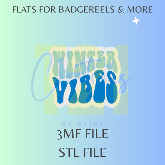 WINTER VIBES FLAT STL FILE