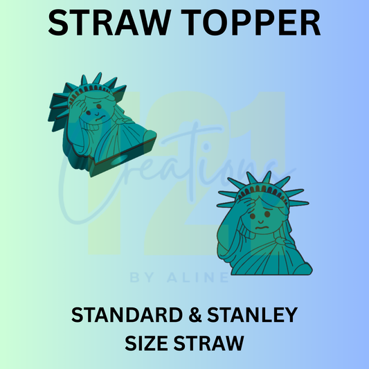LADY LIBERTY STRAW TOPPER