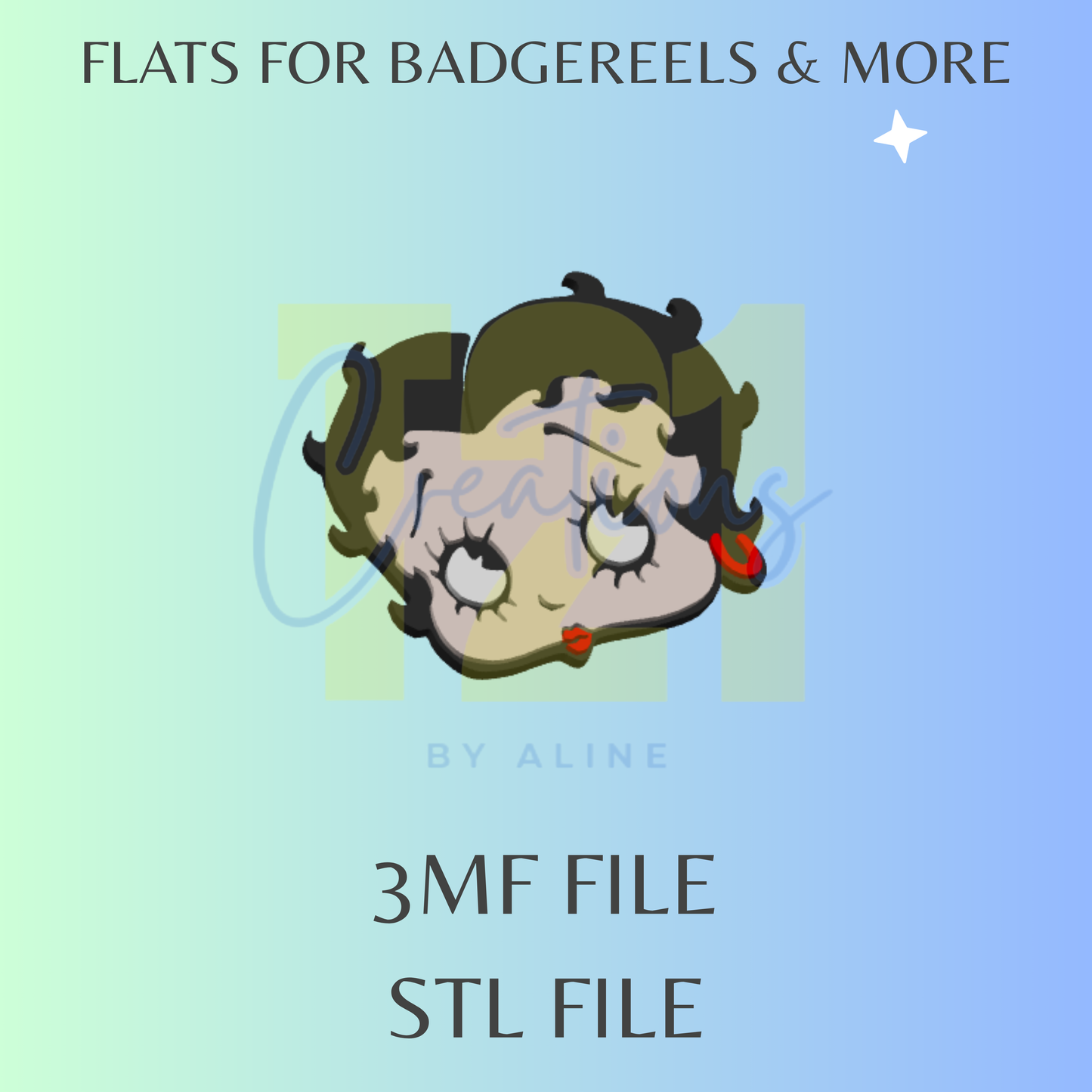 SASSY GIRL FLAT STL FILE