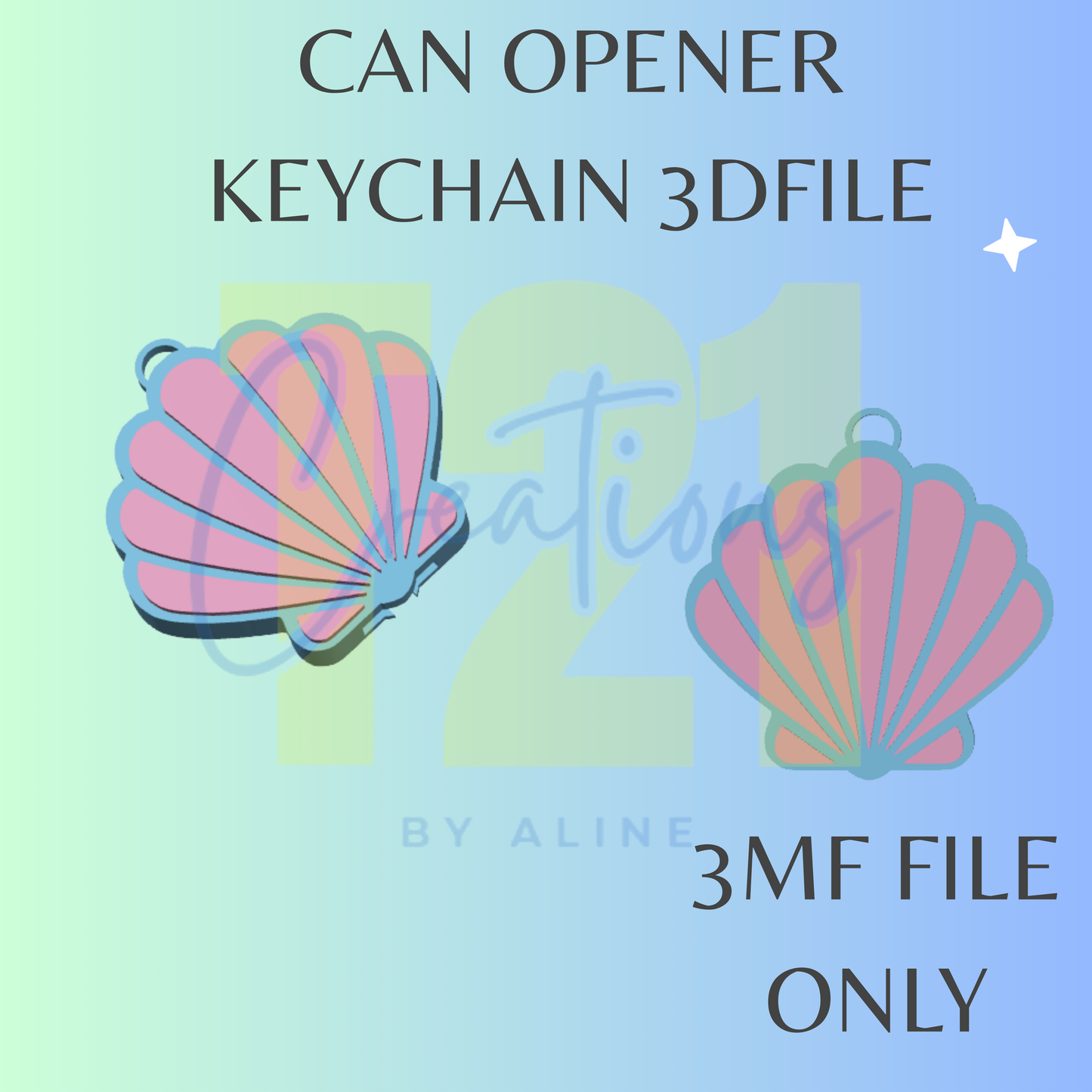 SEA SHELL CAN OPENER 3MF FILE