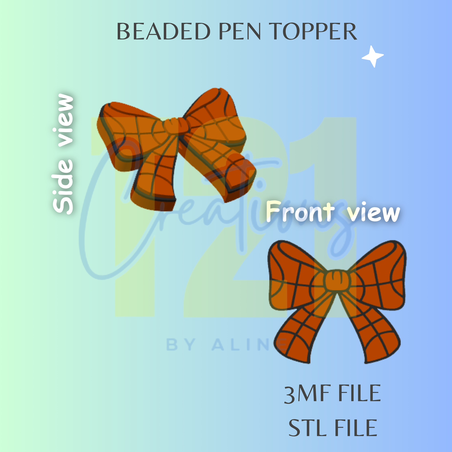 BASKETBALL PEN TOPPER STL FILE