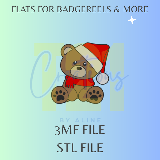 XMAS BEAR FLAT STL FILE