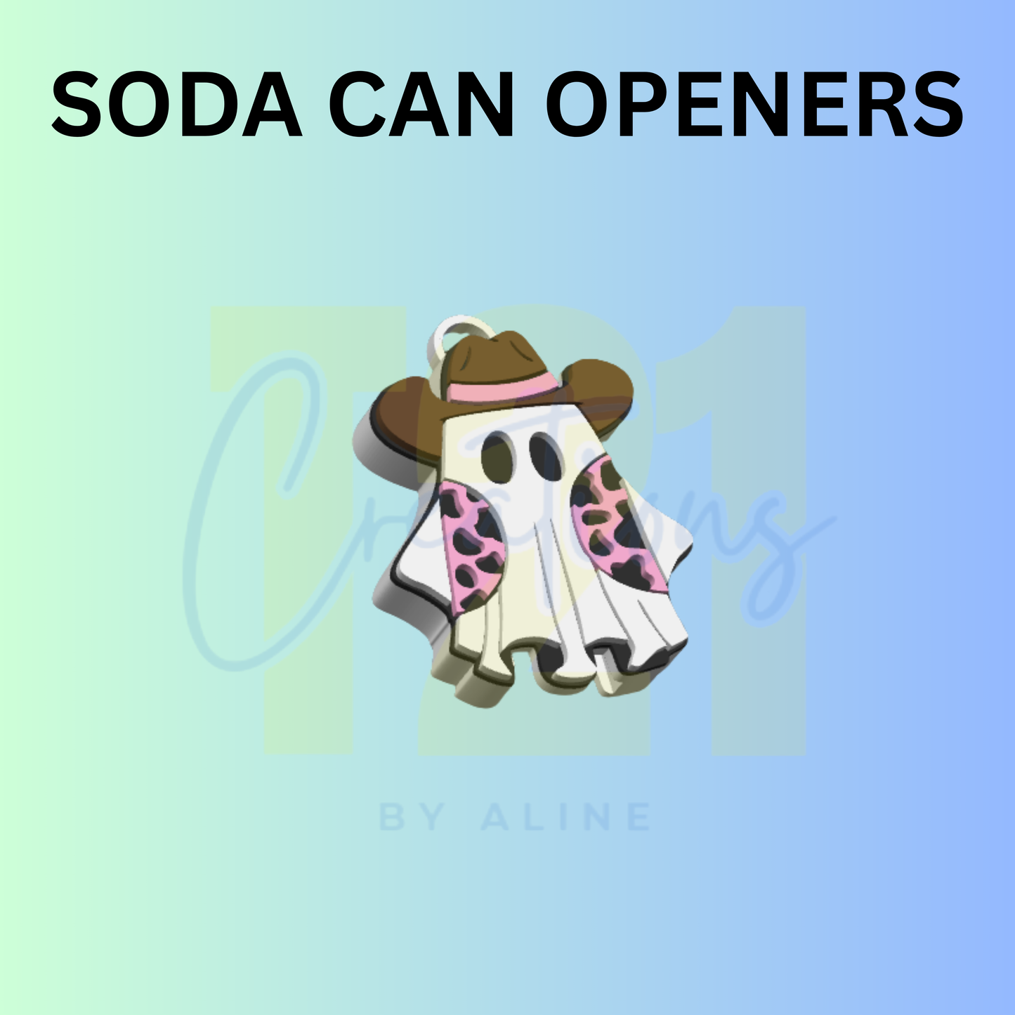 COWBOY GHOST CAN OPENER KEYCHAIN