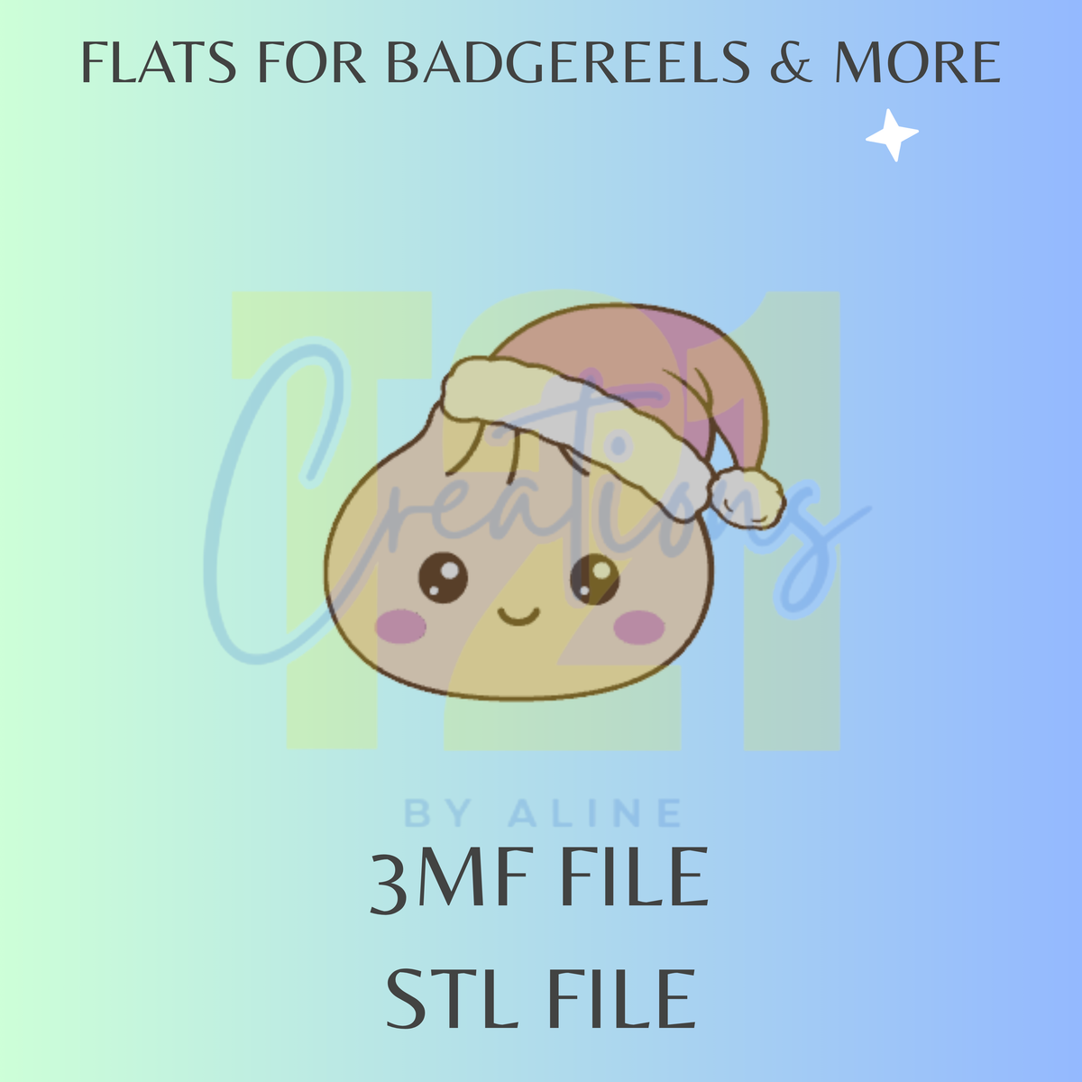 XMAS DUMPLING FLAT STL FILE