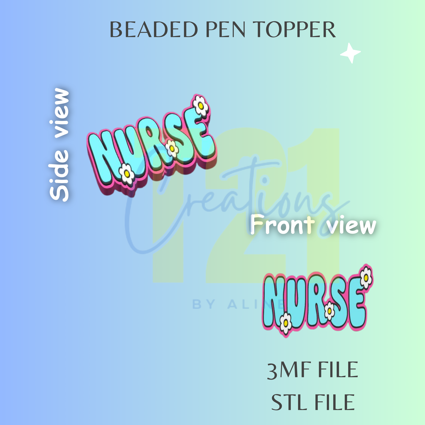 NURSE PEN TOPPER STL FILE