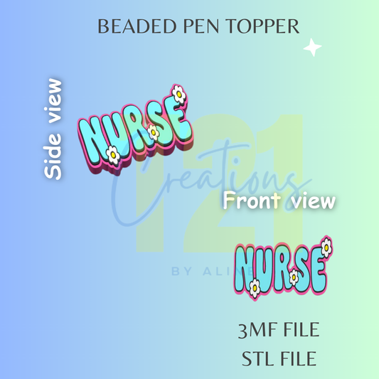 NURSE PEN TOPPER STL FILE