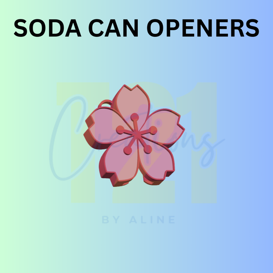 CHERRY BLOSSOM CAN OPENER KEYCHAIN