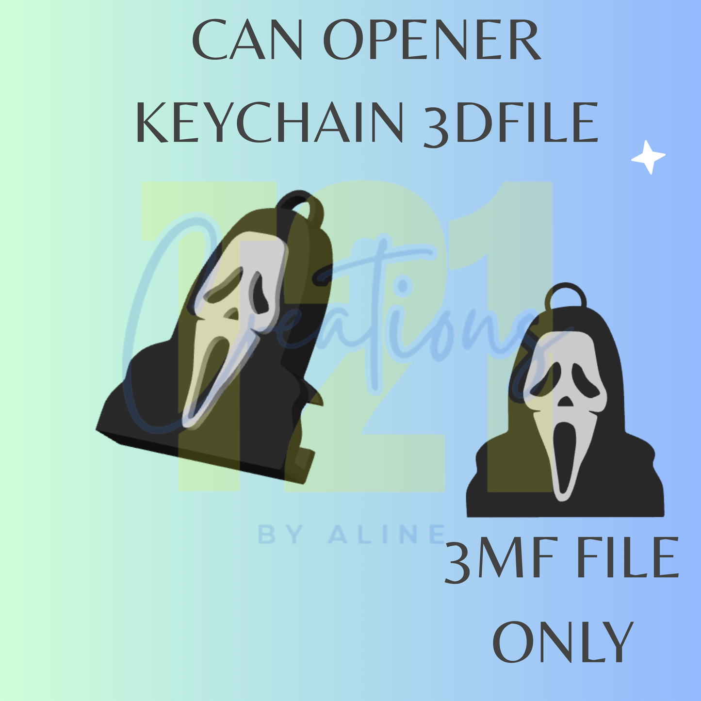 FACE GHOST 1 CAN OPENER 3MF FILE
