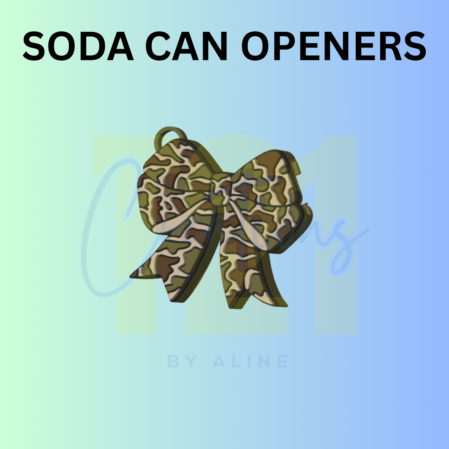 CAMO BOW CAN OPENER KEYCHAIN