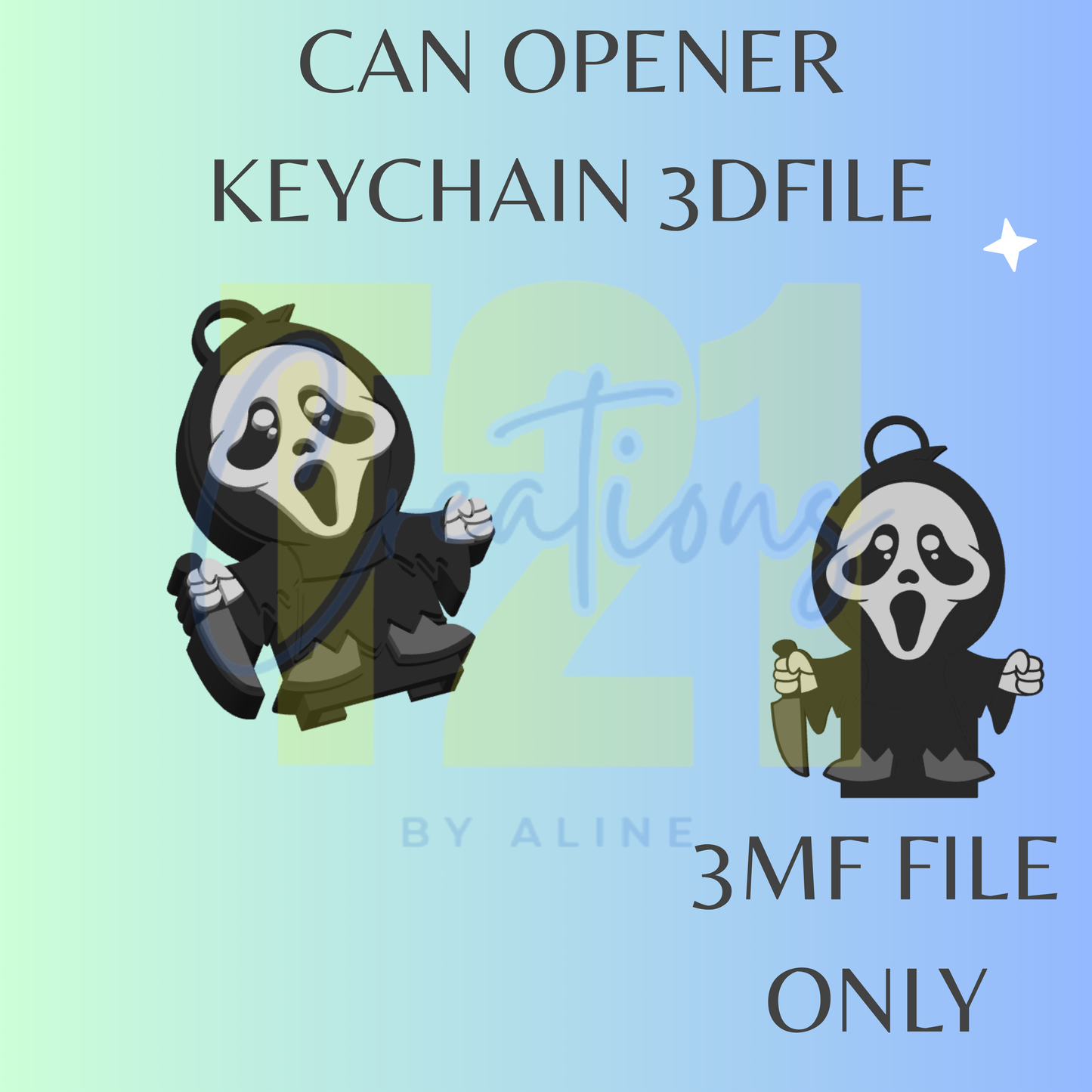 BABY FACE GHOST CAN OPENER 3MF FILE