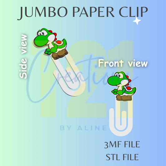 DINO JUMBO PAPER CLIP STL FILE