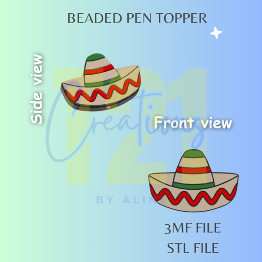 SOMBRERO PEN TOPPER STL FILE