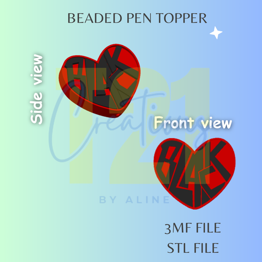 JUNETEENTH 3 PEN TOPPER STL FILE