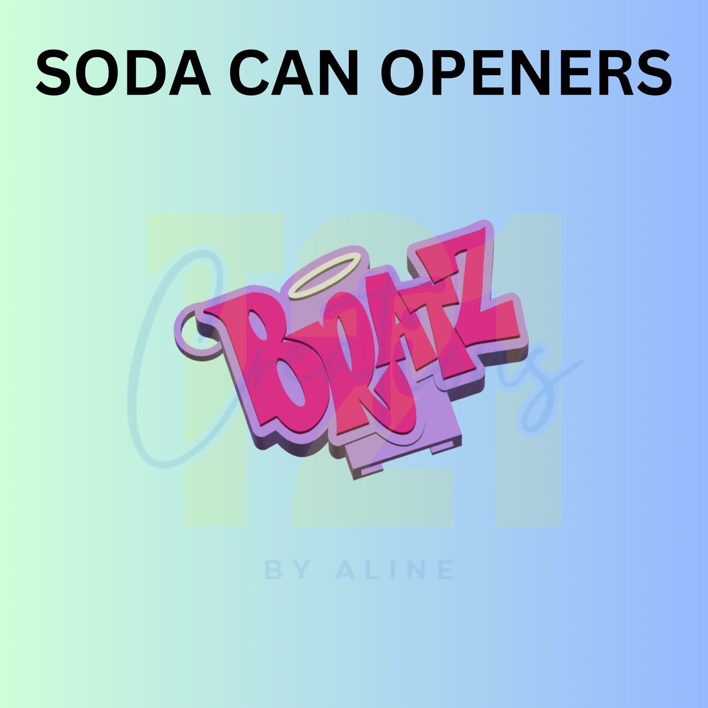 DOLLS NAME CAN OPENER KEYCHAIN