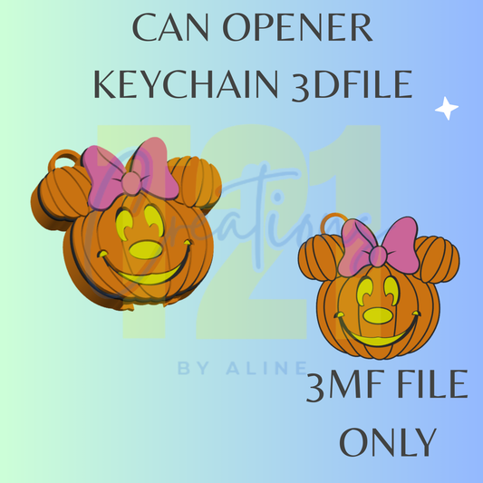 GIRL PUMPKIN CAN OPENER 3MF FILE