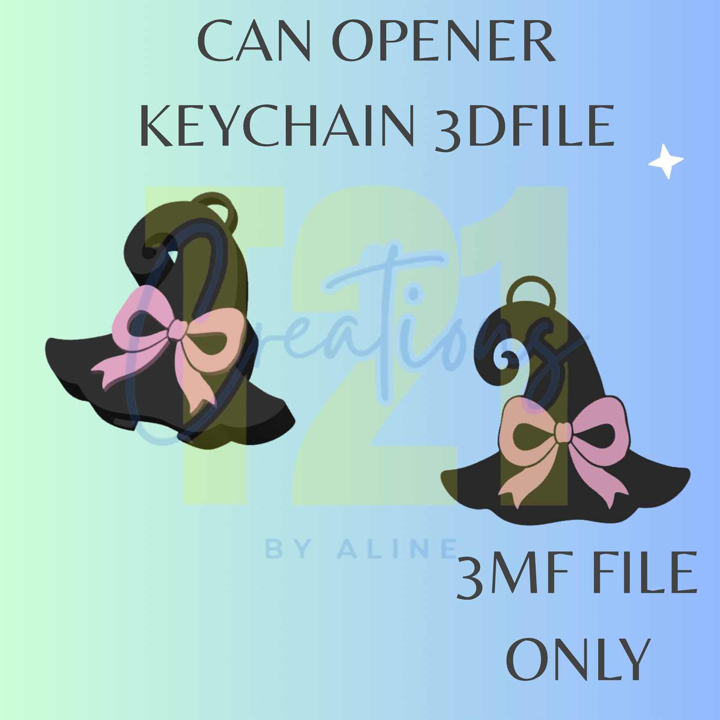 WITCH HAT CAN OPENER 3MF FILE