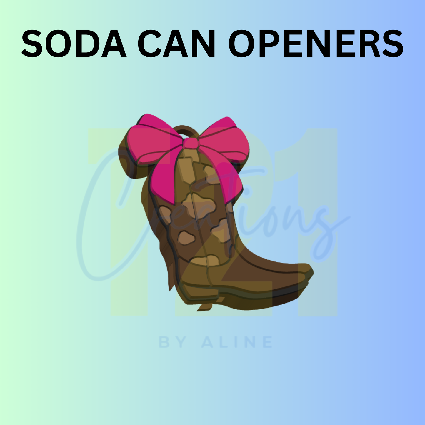 COQUETTE BOOT 2 CAN OPENER KEYCHAIN
