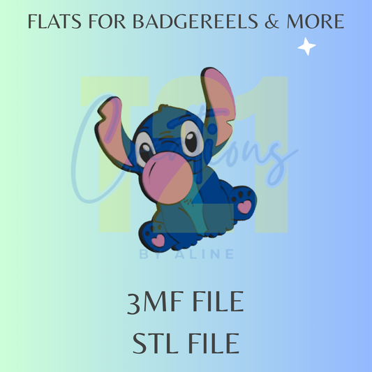 BLUE ALIEN 1 FLAT STL FILE
