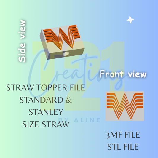 W BURGER TOPPER STL FILE