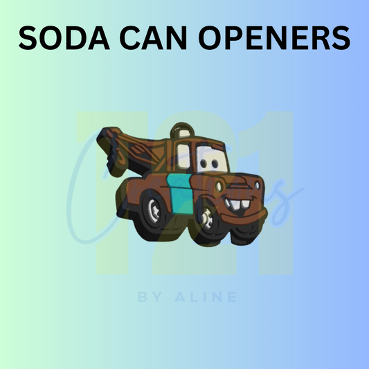 TOW TRUCK SODA CAN OPENER KEYCHAIN