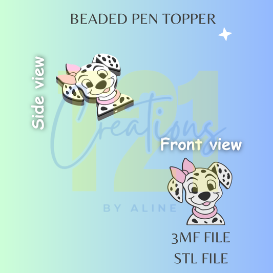 GIRL DALMATION PEN TOPPER STL FILE