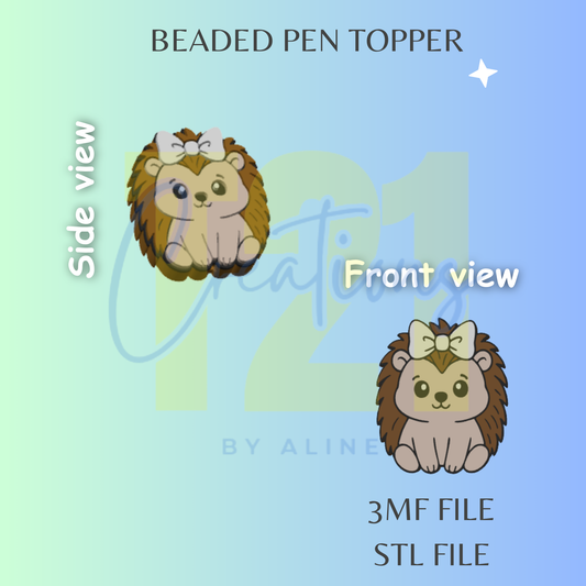 HEDGEHOG PEN TOPPER STL FILE