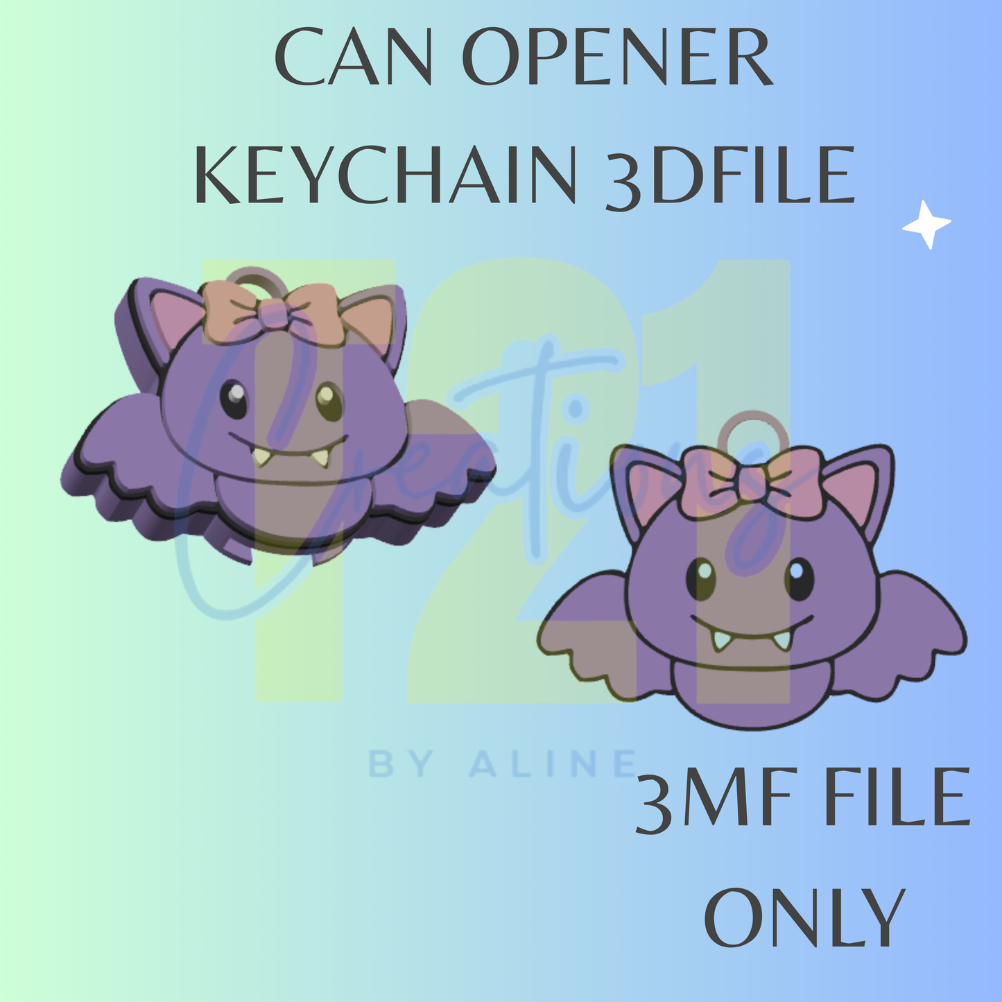 COQUETTE BAT CAN OPENER 3MF FILE