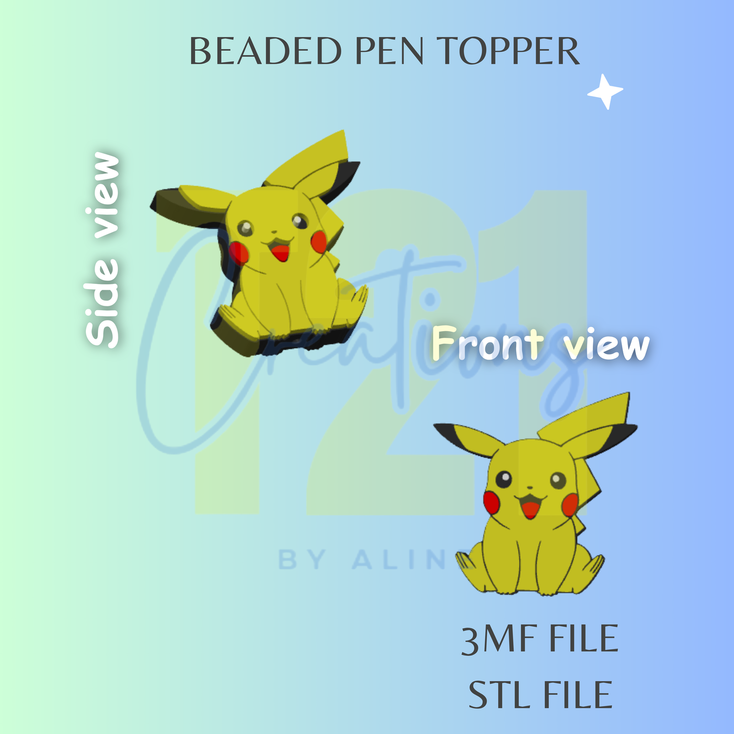 PI-KA PEN TOPPER STL FILE