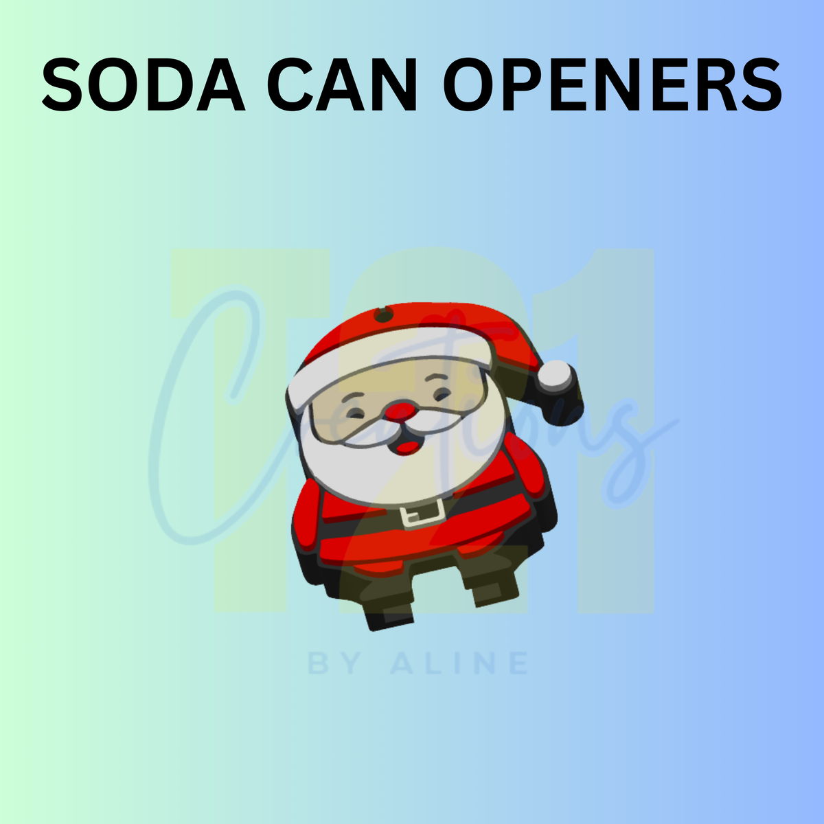 SANTA CAN OPENER KEYCHAIN